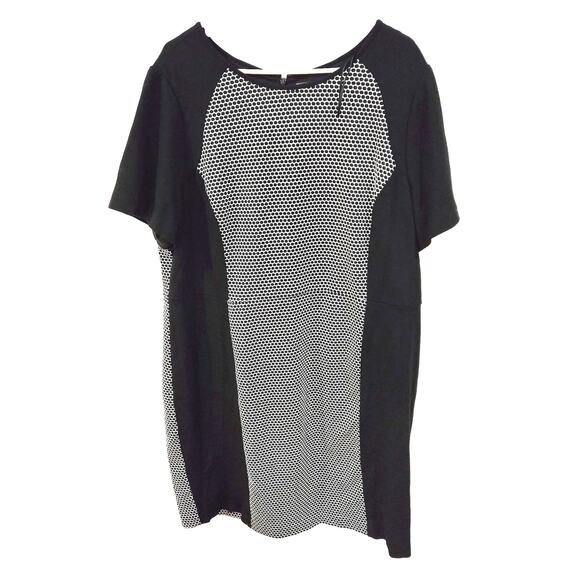 Vince Camuto Sz 22W Black White Sheath Dress - Picture 1 of 7